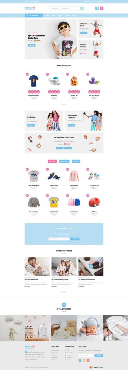 响应式儿童服装玩具商店网站苹果CMS模板