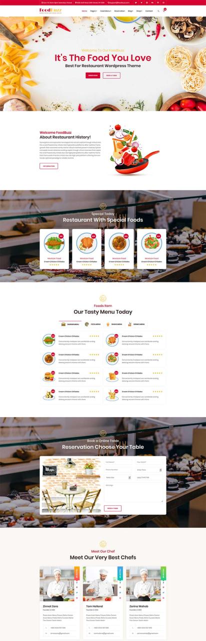 红色响应式在线餐饮外卖预订企业网站苹果CMS模板