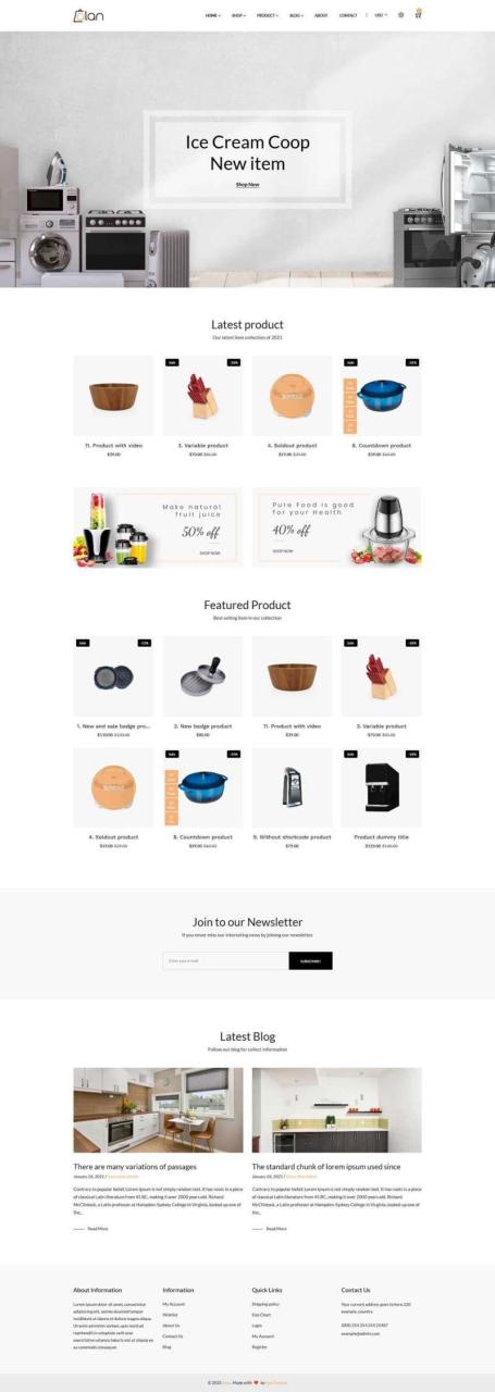 黑白大气响应式厨房电器厨具商城网站苹果CMS模板
