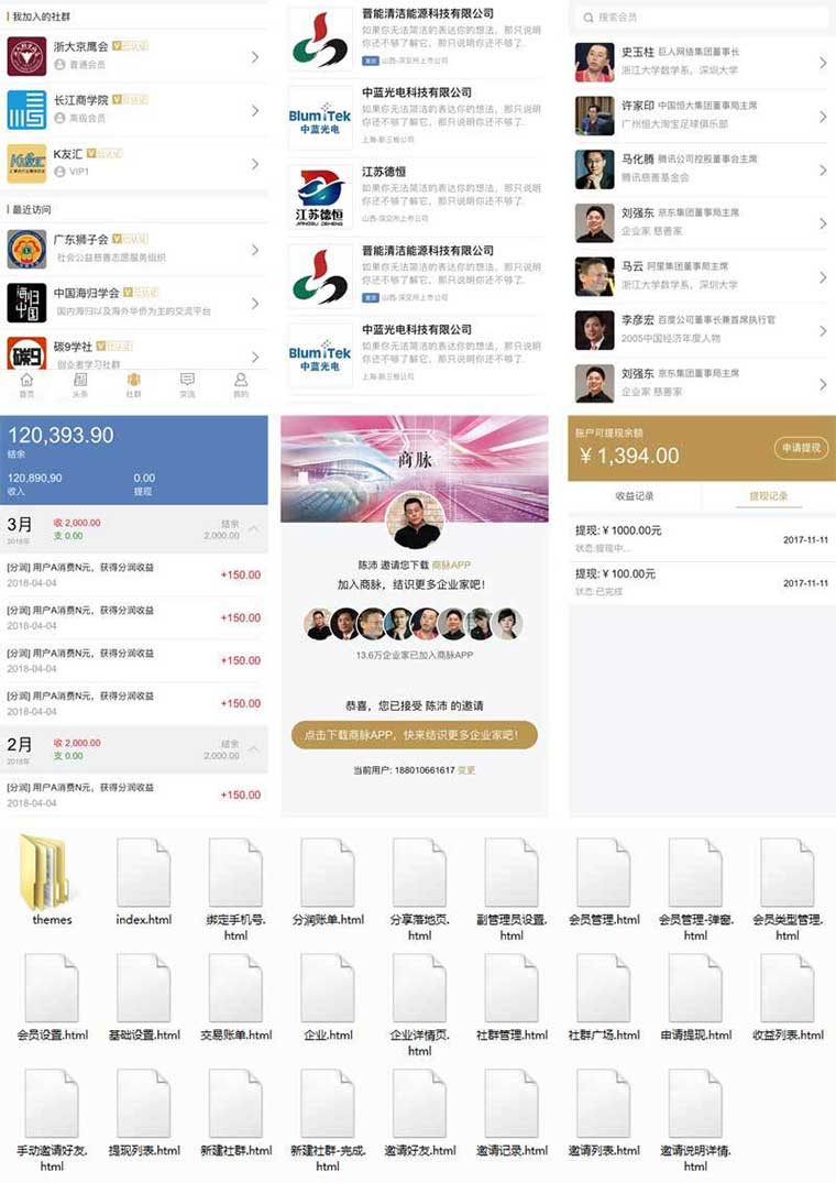 商脉网站企业社交应用软件网站苹果CMS模板